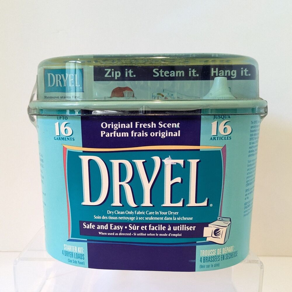 Dryel At Home Dry Cleaner Starter Kit 4 Loads 16 Garments New 2002 NOS Complete